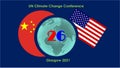 Sign of China_USA signing an agreement on COP26.